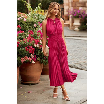 Stylish PRETTYGARDEN Swiss Dot Midi Summer Dress