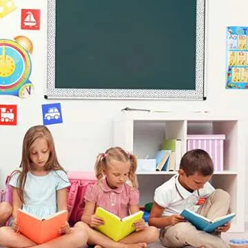 PerKoop 2 Roll 131 Feet Bulletin Board Borders Classroom Decorative Bulletin Border Whiteborad Trim Classroom Back to School Decoration(Polka Dots Style,White Background)