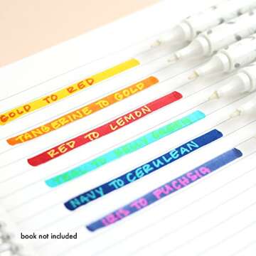 Erin Condren Color Changing Brush Pens 6-Pack | Perfect for Calligraphy, Hand Lettering | Use with Planners, Notebooks, Journaling & More | Designed