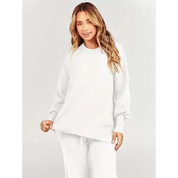 ANRABESS Women 2 Piece Sweatsuit Trendy Cozy Outfit