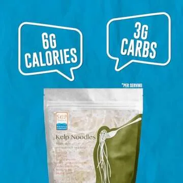 Sea Tangle Kelp Noodles (12oz) - Low Calorie Asian Noodles for Healthy Noodle Dishes - Gluten Free, ...