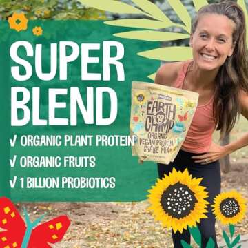 EarthChimp Organic Vegan Protein Powder 20g Protein