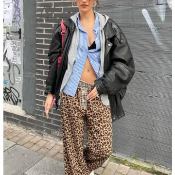 Leopard Print Pajama Pants for Trendy Women