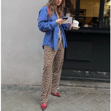 Leopard Print Pajama Pants for Trendy Women