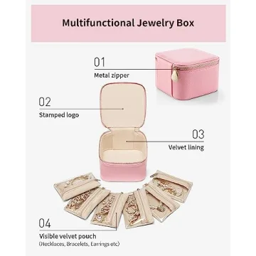 Vlando Travel Jewelry Box for Women Stylish Storage Solution