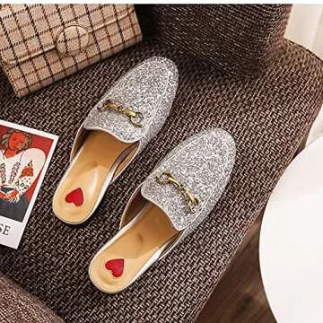 Chic Arqa Mules for Women - Comfortable Slip-On Flats