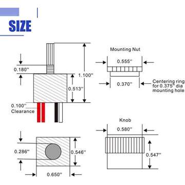 ALOVECO 12 Volt DC Dimmer Switch PWM for LED RV Lights Interior, 5-24 Volts LED Ceiling Dome Lights Dimmer and Switch for Camper, Recreational Vehicle, Halogen, Auto, Truck, Marine and Strip Lighting
