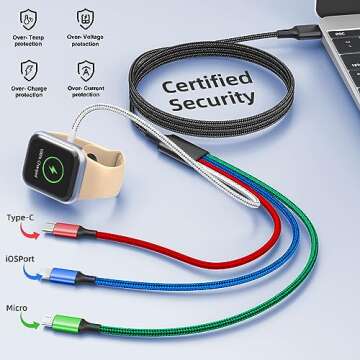 5FT Multi Charging Cable for iPhone & Apple Watch Charger