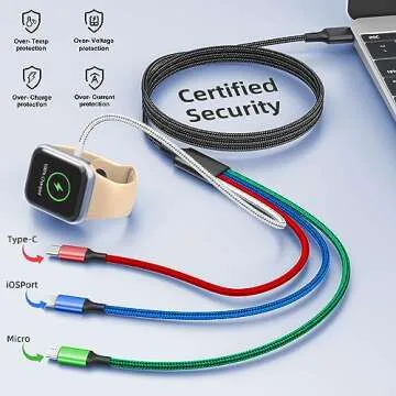 5FT Multi Charging Cable for iPhone & Apple Watch Charger