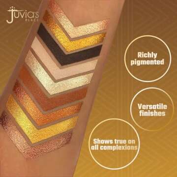 Juvia's Place Palette The Warrior - Warm Golds, Browns & Bronzes, Shades of 9, Warm and Neutral Pale...