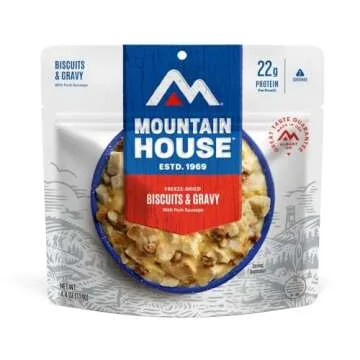 Mountain House Biscuits & Gravy | Freeze Dried Backpacking & Camping Food |6-Pack