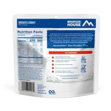 Mountain House Biscuits & Gravy | Freeze Dried Backpacking & Camping Food |6-Pack