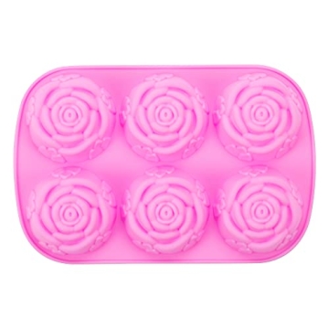 MOTZU Silicone Rose Molds for Baking and Cocktails