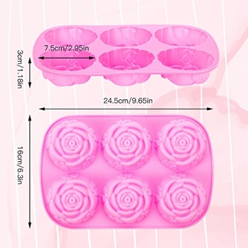MOTZU Silicone Rose Molds for Baking and Cocktails