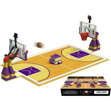 Basketball Court Building Block Playset - 2 Stands