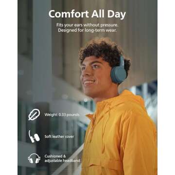 PHILIPS H4205 Wireless Headphone,On-Ear Bluetooth Headphone with BASS Boost,Quality Sound,32mm Drivers,29-Hour Battery Life,Fast Charging,Lightweight,Adjustable Cushioned Headband,Soft Ear Cups,Blue