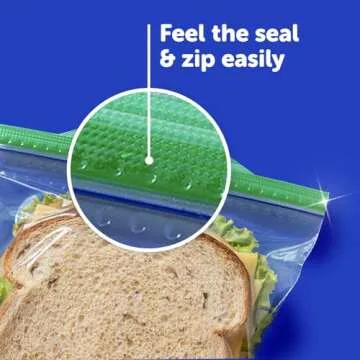 Ziploc Snack Bags with EasyGuide Texture for Easy Snacking