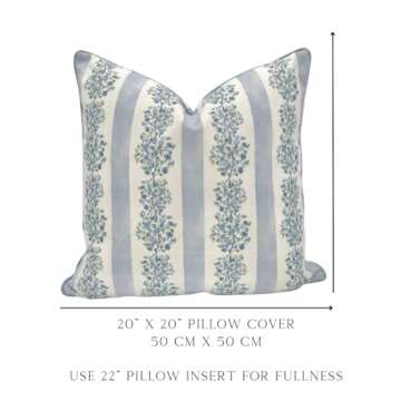 Jillien Harbor 20x20 Throw Pillow Cover - Floral Design