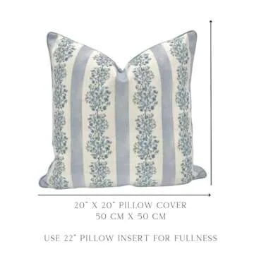Jillien Harbor 20x20 Throw Pillow Cover - Floral Design