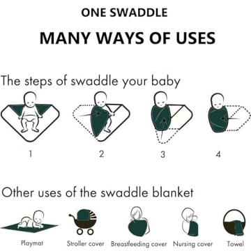 Bayceen Large Jersey Knitted Swaddle Blanket for Newborns