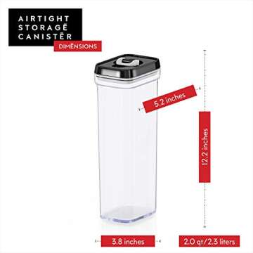 DWËLLZA KITCHEN Airtight Pasta Storage Containers 2 Pc