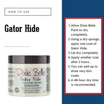 Dixie Belle Paint Company | Gator Hide (16 oz) | Non-Yellowing Polyacrylic Topcoat Paint | Resistant...