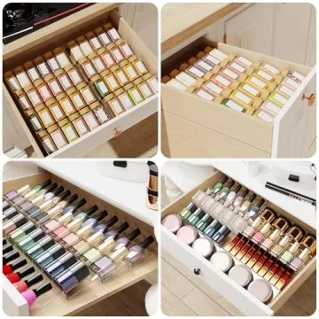 Jadehom Expandable Clear Acrylic Spice Drawer Organizer