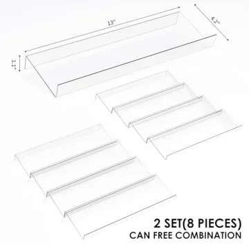Jadehom Expandable Clear Acrylic Spice Drawer Organizer