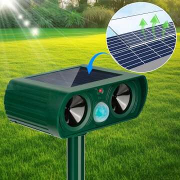 Eco-Friendly Solar Ultrasonic Animal Repellent for Yard