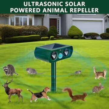 Eco-Friendly Solar Ultrasonic Animal Repellent for Yard