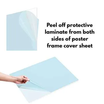 Icona Bay PET Plexiglass, Thin & Flexible Plastic Sheets (24x36 x 0.03 inch, Clear, 2 Pack), PET Sheeting is Pliable Unlike Acrylic, Easy to Cut for DIY Art Projects & Protective Barriers