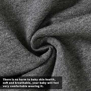 Happy Town Fall Outfits for Toddler Girl Boy Long Sleeve Top and Long Pants Set Toddler Sweatsuits (Dark Grey, 12-18 Months)