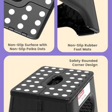 HBTower Premium 9 Inch Folding Step Stool for All Ages