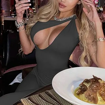 SHESEEWORLD Women's Sexy Cutout Jumpsuit for Parties