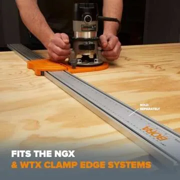 Bora Router Dado Jig, The Woodworking Router Guide That Allows for Precise, Straight Dados, Rabbets, and Mortises | 542005, Orange