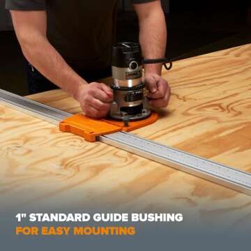 Bora Router Dado Jig, The Woodworking Router Guide That Allows for Precise, Straight Dados, Rabbets, and Mortises | 542005, Orange