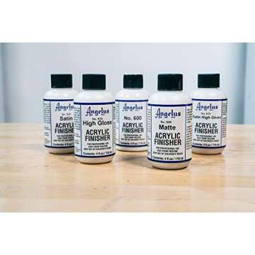 Angelus No. 600 Acrylic Leather Finisher – Flexible Clear Coat for Leather Shoes, Bags, Jackets & ...