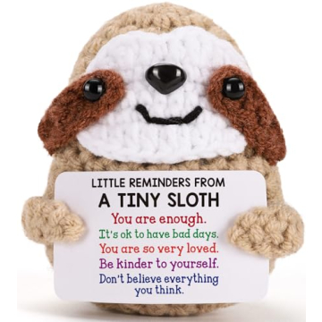 Inspirational Crochet Sloth - Uplifting Handmade Gift for All Occasions