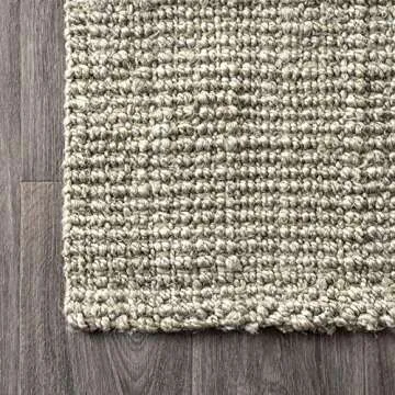 JONATHAN Y NRF102C-8 Pata Hand Woven Chunky Jute Gray 8 ft. x 10 ft. Area-Rug, Farmhouse, Easy-Cleaning, for Bedroom, Kitchen, Living Room,