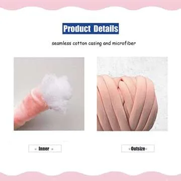 Arm Knitting Yarn for Chunky Yarn Blanket,Braided Knot Throw Cotton Wool Bulky Giant Yarn for Hand Knit Blanket DIY,Soft Washable Tube Bulky Giant Yarn for Weave Craft Crochet(Shell Pink, 0.55lb)