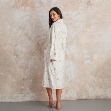 Y2k Fruit Plush Robe for Women – Stylish Floral Design