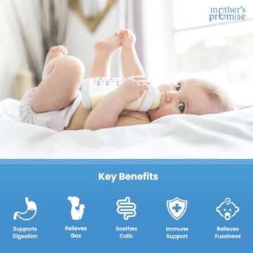 USDA Organic Baby Probiotic Drops for Infants | Helps with Colic, Reflux, Gas & Constipation Relief | Digestion & Immune Support for Newborns + | Ages 0-24 Months, Liquid Probiotics for Babies