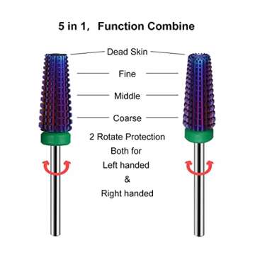 Lavinda 5 in 1 Nail Drill Bit for Professionals and Beginners