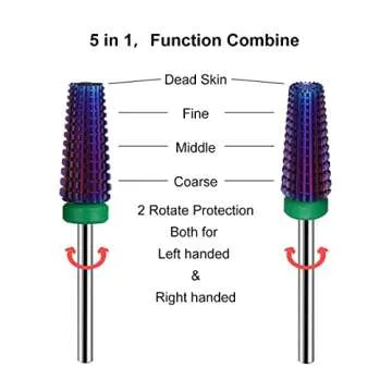 Lavinda 5 in 1 Nail Drill Bit for Professionals and Beginners