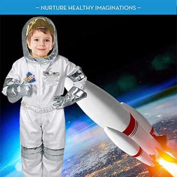 Liberty Imports Children's Astronaut Space Costume Space Pretend Dress Up Role Play Set for Kids Cosplay Ages 4-7