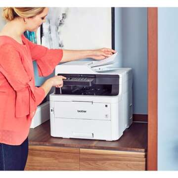 Brother MFC-L3750CDW Digital Color All-in-One Printer, Laser Printer Quality, Wireless Printing, Dup...