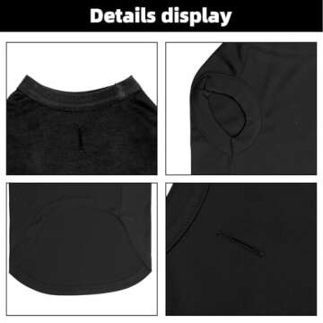 BINGPET Security Dog Shirts,Soft Cotton Puppy Tshirt,Breathable Lightweight Dog Costumes Tank Top Vest,Machine Washable Stretchy Dog Clothes for Small Medium Large Dogs Boy Girl