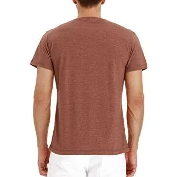 PEGENO Men's Casual Slim Fit Short Sleeve Henley T-Shirts
