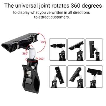 10 Pack Double Head Display Clips Rotating Reuse Sign Price Tag Merchandise Sign Display Clip Holder...