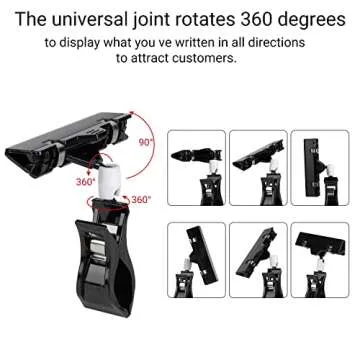 10 Pack Double Head Display Clips Rotating Reuse Sign Price Tag Merchandise Sign Display Clip Holder...